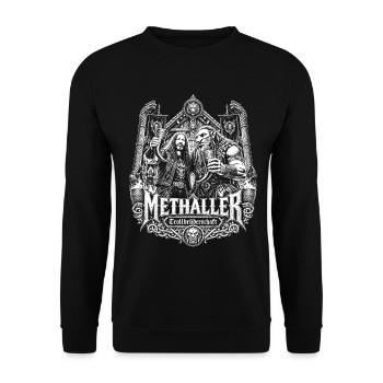 Methaller - Trollbrüderschaft - Unisex Pullover - Schwarz - Vorne - Alina (178cm) & Michal (187cm)