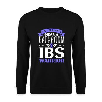 Reizdarm Realität - Immer Klo in Sicht - Unisex Pullover - Schwarz - Vorne - Alina (178cm) & Michal (187cm)