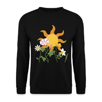 Natur · Sonne · Naturfreunde · Blumen - Unisex Pullover - Schwarz - Vorne - Alina (178cm) & Michal (187cm)