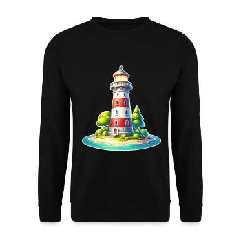 Leuchtturm - Unisex Pullover - Schwarz - Vorne - Alina (178cm) & Michal (187cm)