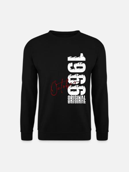 60. Geburtstag Geschenk Mann Original Oktober 1966 - Unisex Pullover - Schwarz
