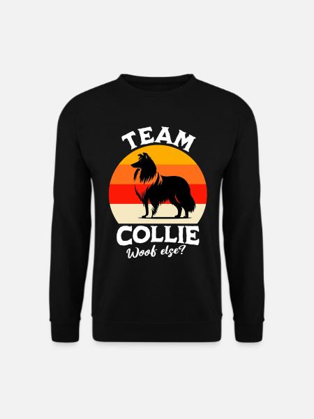 Team Langhaar Collie - Unisex Pullover - Schwarz