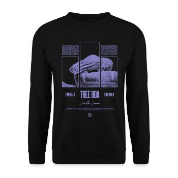 Smaragdbaumboa-Schlangenbesitzer und Reptilienhalter - Unisex Pullover - Schwarz - Vorne - Alina (178cm) & Michal (187cm)