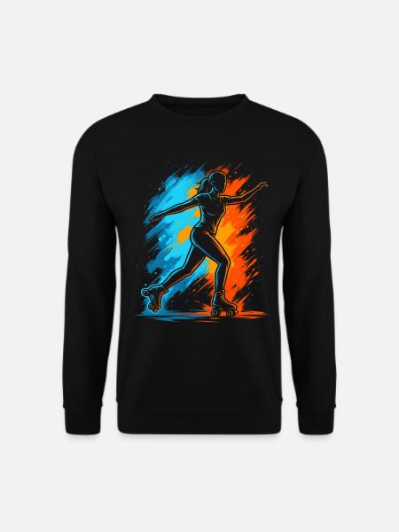 Roller Skates Rollerskates Damen Mädchen Rollschuh - Unisex Pullover - Schwarz