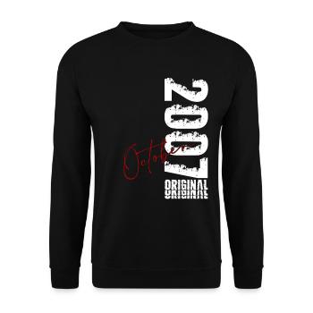 19. Geburtstag Geschenk Mann Original Oktober 2007 - Unisex Pullover - Schwarz - Vorne - Alina (178cm) & Michal (187cm)