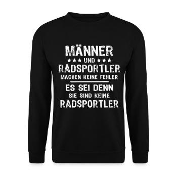 Radsportler - Unisex Pullover - Schwarz - Vorne - Alina (178cm) & Michal (187cm)