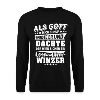 Winzer - Unisex Pullover - Schwarz - Vorne - Alina (178cm) & Michal (187cm)