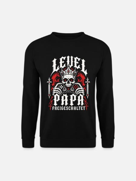 Level Vater freigeschaltet - Unisex Pullover - Schwarz
