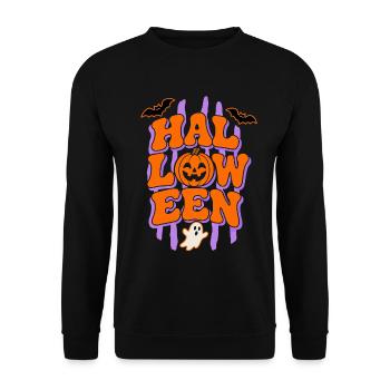 Halloween Grusel Saison  - Unisex Pullover - Schwarz - Vorne - Alina (178cm) & Michal (187cm)