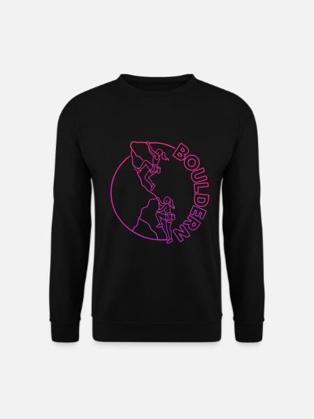 Boulder Frauen Klettern Bouldern - Unisex Pullover - Schwarz