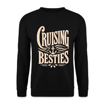 Cruising Besties - Unisex Pullover - Schwarz - Vorne - Alina (178cm) & Michal (187cm)