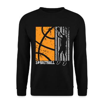 Basketball - Unisex Pullover - Schwarz - Vorne - Alina (178cm) & Michal (187cm)