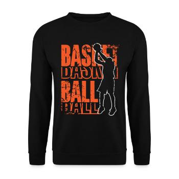 Basketball - Unisex Pullover - Schwarz - Vorne - Alina (178cm) & Michal (187cm)