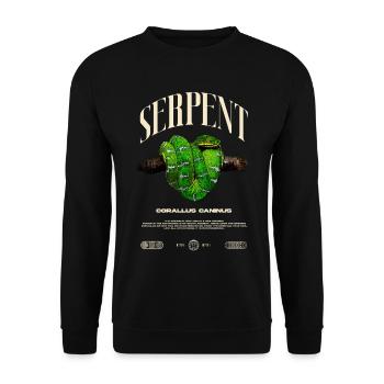 Smaragdbaumboa-Schlangenbesitzer und Reptilienhalter - Unisex Pullover - Schwarz - Vorne - Alina (178cm) & Michal (187cm)