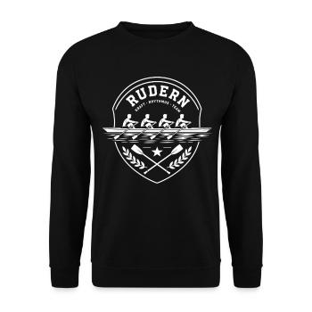 Rudern - Unisex Pullover - Schwarz - Vorne - Alina (178cm) & Michal (187cm)