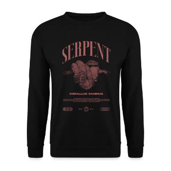 Smaragdbaumboa-Schlangenbesitzer und Reptilienhalter - Unisex Pullover - Schwarz - Vorne - Alina (178cm) & Michal (187cm)