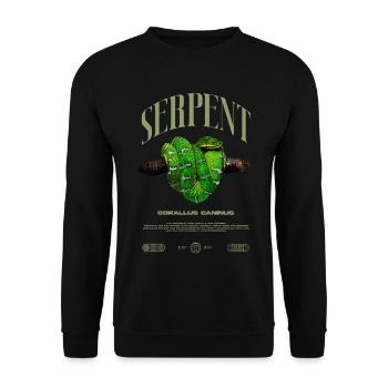 Smaragdbaumboa-Schlangenbesitzer und Reptilienhalter - Unisex Pullover - Schwarz - Vorne - Alina (178cm) & Michal (187cm)