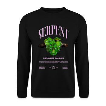 Smaragdbaumboa-Schlangenbesitzer und Reptilienhalter - Unisex Pullover - Schwarz - Vorne - Alina (178cm) & Michal (187cm)