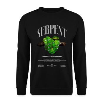 Smaragdbaumboa-Schlangenbesitzer und Reptilienhalter - Unisex Pullover - Schwarz - Vorne - Alina (178cm) & Michal (187cm)