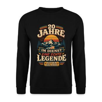 Dienstjubiläum 20 Jahre Jubiläum - Unisex Pullover - Schwarz - Vorne - Alina (178cm) & Michal (187cm)