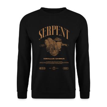 Smaragdbaumboa-Schlangenbesitzer und Reptilienhalter - Unisex Pullover - Schwarz - Vorne - Alina (178cm) & Michal (187cm)