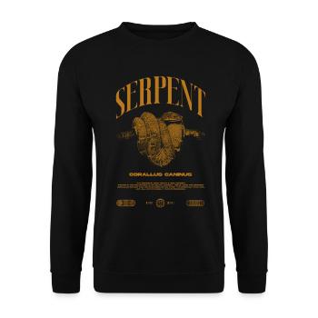 Smaragdbaumboa-Schlangenbesitzer und Reptilienhalter - Unisex Pullover - Schwarz - Vorne - Alina (178cm) & Michal (187cm)