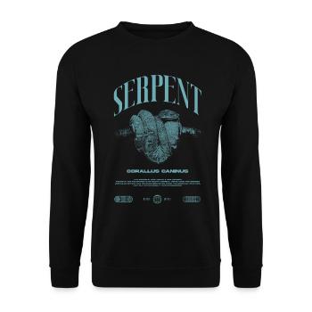 Smaragdbaumboa-Schlangenbesitzer und Reptilienhalter - Unisex Pullover - Schwarz - Vorne - Alina (178cm) & Michal (187cm)