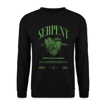 Smaragdbaumboa-Schlangenbesitzer und Reptilienhalter - Unisex Pullover - Schwarz - Vorne - Alina (178cm) & Michal (187cm)