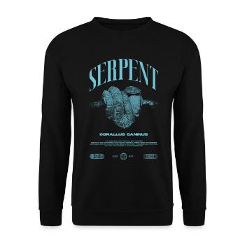 Smaragdbaumboa-Schlangenbesitzer und Reptilienhalter - Unisex Pullover - Schwarz - Vorne - Alina (178cm) & Michal (187cm)