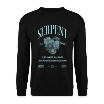Smaragdbaumboa-Schlangenbesitzer und Reptilienhalter - Unisex Pullover - Schwarz - Vorne - Alina (178cm) & Michal (187cm)