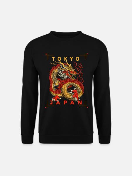 Japanischer Drache – Tokyo Japan Asia Design - Unisex Pullover - Schwarz