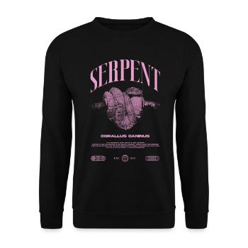 Smaragdbaumboa-Schlangenbesitzer und Reptilienhalter - Unisex Pullover - Schwarz - Vorne - Alina (178cm) & Michal (187cm)
