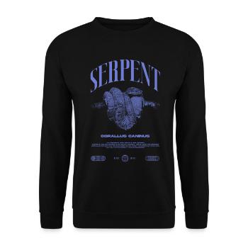Smaragdbaumboa-Schlangenbesitzer und Reptilienhalter - Unisex Pullover - Schwarz - Vorne - Alina (178cm) & Michal (187cm)