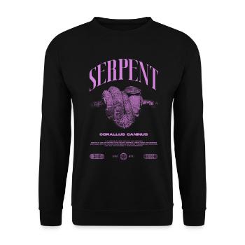 Smaragdbaumboa-Schlangenbesitzer und Reptilienhalter - Unisex Pullover - Schwarz - Vorne - Alina (178cm) & Michal (187cm)