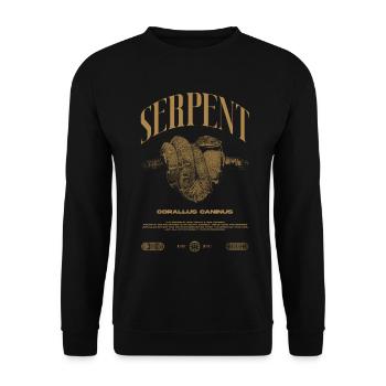 Smaragdbaumboa-Schlangenbesitzer und Reptilienhalter - Unisex Pullover - Schwarz - Vorne - Alina (178cm) & Michal (187cm)