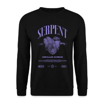 Smaragdbaumboa-Schlangenbesitzer und Reptilienhalter - Unisex Pullover - Schwarz - Vorne - Alina (178cm) & Michal (187cm)