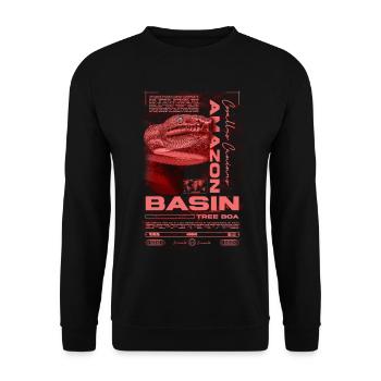 Smaragdbaumboa-Schlangenbesitzer und Reptilienhalter - Unisex Pullover - Schwarz - Vorne - Alina (178cm) & Michal (187cm)