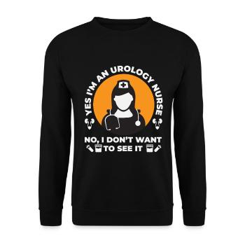 Urologie-krankenschwester-anerkennung,Nachtschicht - Unisex Pullover - Schwarz - Vorne - Alina (178cm) & Michal (187cm)