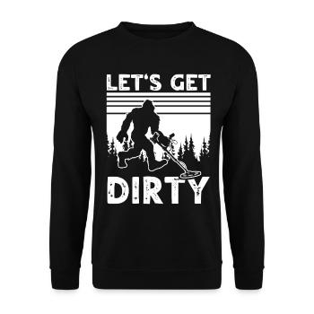 Dirt Fishing Sasquatches - Unisex Pullover - Schwarz - Vorne - Alina (178cm) & Michal (187cm)