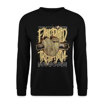 Smaragdbaumboa-Schlangenbesitzer und Reptilienhalter - Unisex Pullover - Schwarz - Vorne - Alina (178cm) & Michal (187cm)