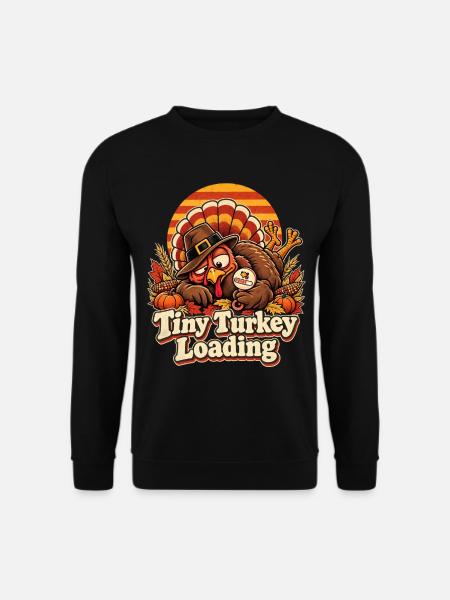 Tiny Turkey Loading Herbstwitz - Unisex Pullover - Schwarz