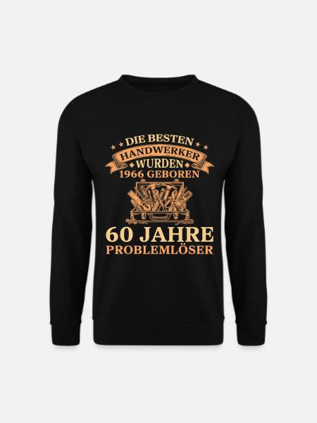 Jahrgang 1966 geboren Handwerker 60. Geburtstag - Unisex Pullover - Schwarz