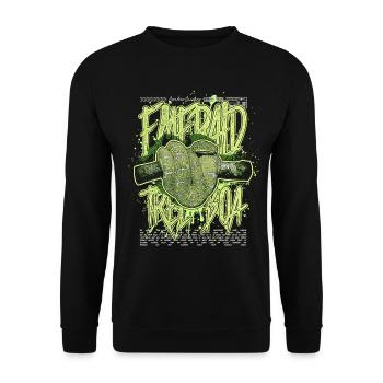 Smaragdbaumboa-Schlangenbesitzer und Reptilienhalter - Unisex Pullover - Schwarz - Vorne - Alina (178cm) & Michal (187cm)