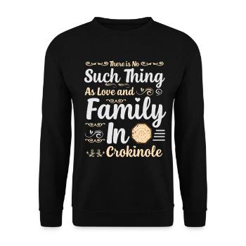 Keine Liebe & Familie beim Crokinole Spieler - Unisex Pullover - Schwarz - Vorne - Alina (178cm) & Michal (187cm)