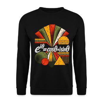 Eulers Formel – Mathematische Wissenschaftsgleichung - Unisex Pullover - Schwarz - Vorne - Alina (178cm) & Michal (187cm)