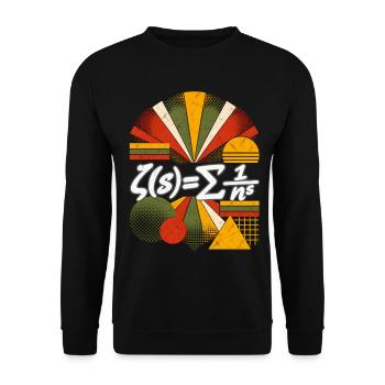 Riemannsche Zeta-Funktion – Mathematische Gleichung Scienc-a - Unisex Pullover - Schwarz - Vorne - Alina (178cm) & Michal (187cm)