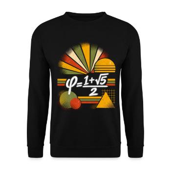 Goldener Schnitt – Mathematische Wissenschaftsgleichung - Unisex Pullover - Schwarz - Vorne - Alina (178cm) & Michal (187cm)