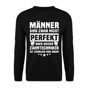 Zahntechniker - Unisex Pullover - Schwarz - Vorne - Alina (178cm) & Michal (187cm)