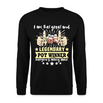 Poker Pokerspieler - Unisex Pullover - Schwarz - Vorne - Alina (178cm) & Michal (187cm)