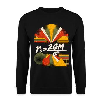Schwarzschild-Radius – Physikalische Gleichung - Unisex Pullover - Schwarz - Vorne - Alina (178cm) & Michal (187cm)